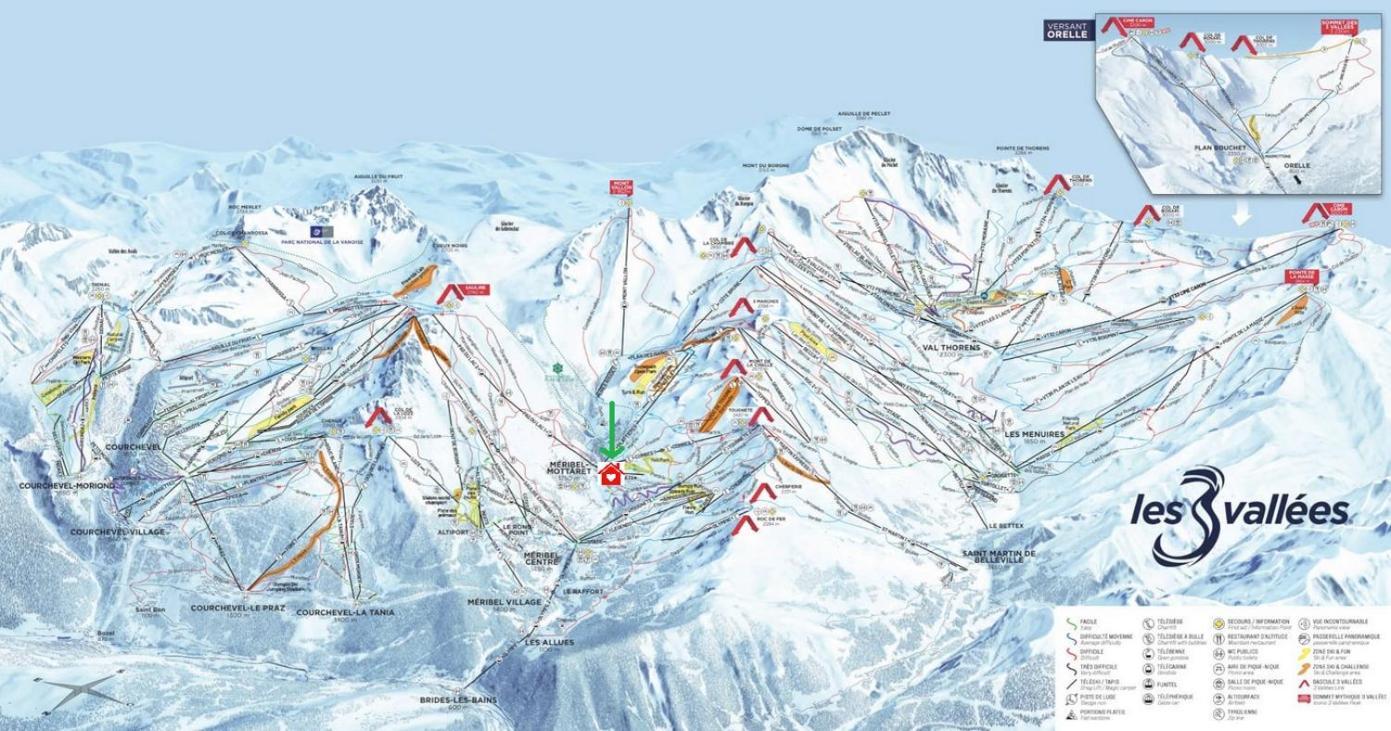 La Grande Ourse - 150m2 Almost Ski-in Ski-out Apartment Meribel